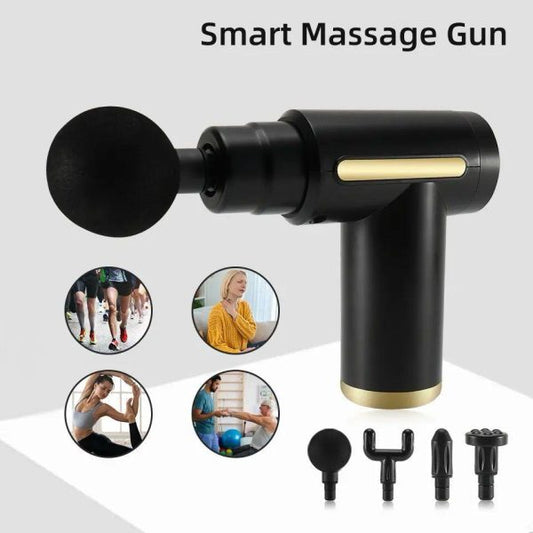 Blue Idea Deep Tissue Massage Gun – 4 Heads, Super Quiet Pain Relief