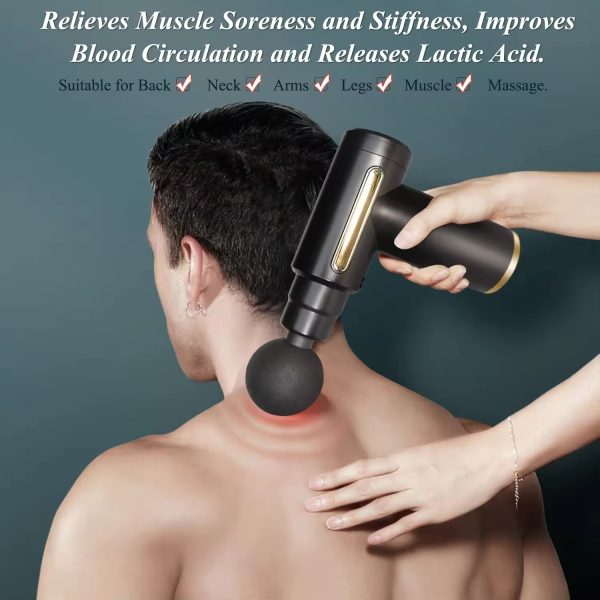 Blue Idea Deep Tissue Massage Gun – 4 Heads, Super Quiet Pain Relief