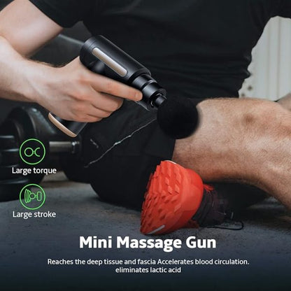 Blue Idea Deep Tissue Massage Gun – 4 Heads, Super Quiet Pain Relief